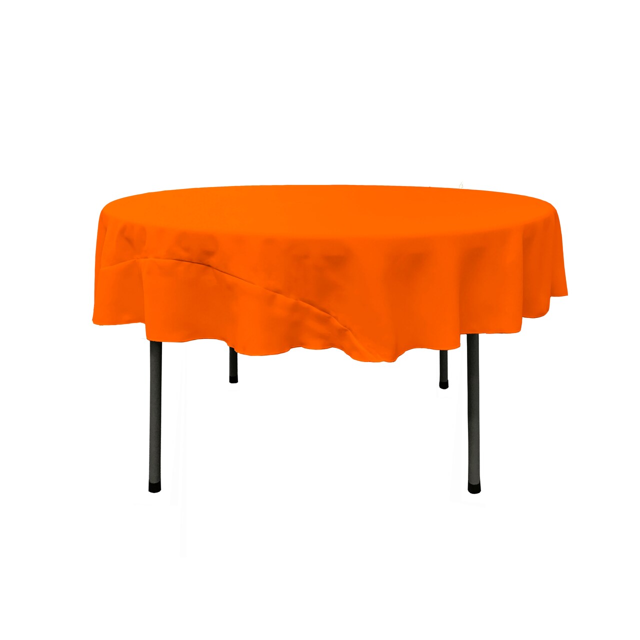 72-Inch Round Tablecloth 100% Polyester Poplin Wrinkle Resistant Durable Cover